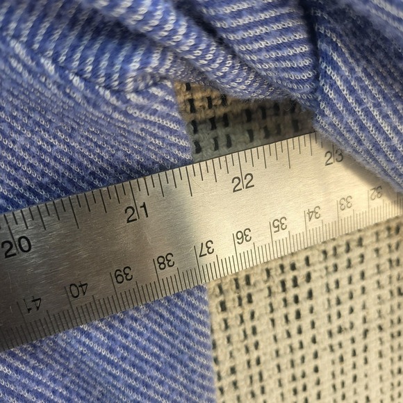 Vince Hooded Sweater Mens Large Blue Heather Knit Pullover‎ Raglan Long Sleeve - Picture 3 of 6